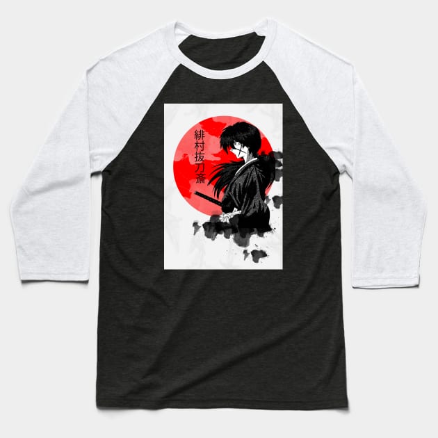 Samurai X Rurouni Kenshin Himura Baseball T-Shirt by ahmadzakiramadhan